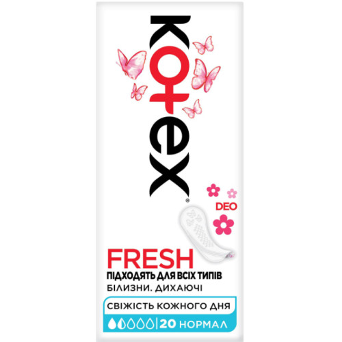 Прокладки щоденні жіночі KOTEX Normal Deo, 20 шт